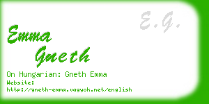 emma gneth business card